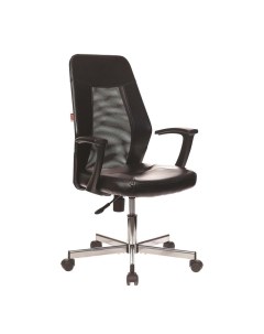 Кресло офисное 225 черное искусственная кожа сетка металл 979629 Easy chair