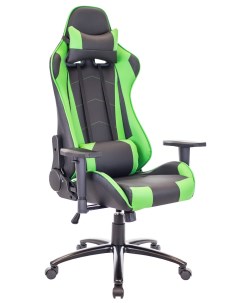 Кресло геймерское Lotus S9 экокожа черно зеленое Everprof