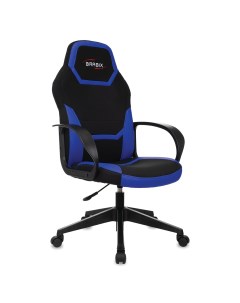 Компьютерное кресло Alpha GM 018 ткань экокожа Black Blue 532638 Brabix