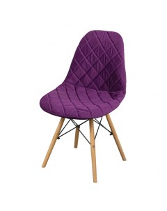 Чехол на стул Eames DSW из микровелюра 40x46 ромб фиолетовый Chiedocover