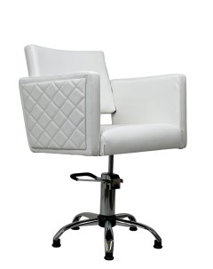 Парикмахерское кресло Комодо белый гидравлика пятилучье Sunispa