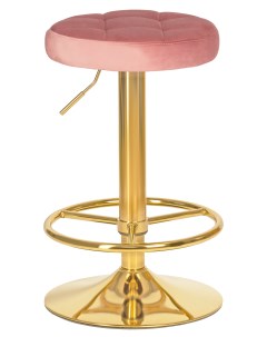 Барный табурет BRUNO GOLD пудрово розовый велюр Империя стульев