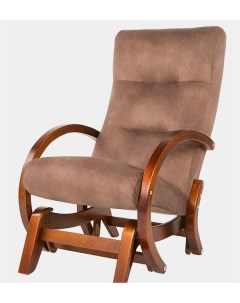 Кресло качалка маятник Мэтисон ткань орех каркас вишня Мебелик