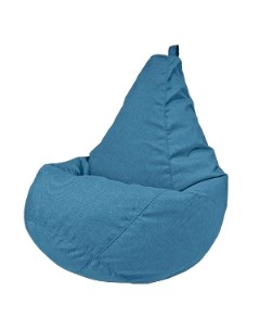 Кресло мешок пуфик груша размер XХXL голубой рогожка Onpuff