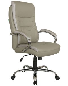 Кресло руководителя Рива Чейр Array RCH 9131 Экокожа серо бежевая Riva chair