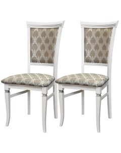 Комплект стульев Бонита белый серебро Маркус серебро 2 шт Мебелик