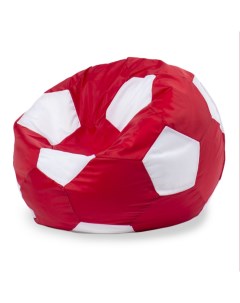 Кресло мешок Мяч XXL 105x105 оксфорд Красный и белый Пуффбери