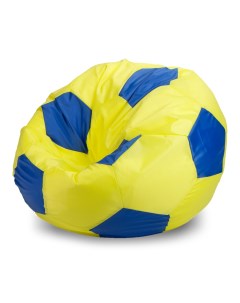 Кресло мешок Мяч XXL 105x105 оксфорд Желтый и синий Пуффбери