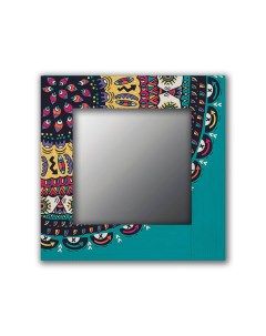 Зеркало настенное Берне 04 0048 60х60 см голубой Дом корлеоне