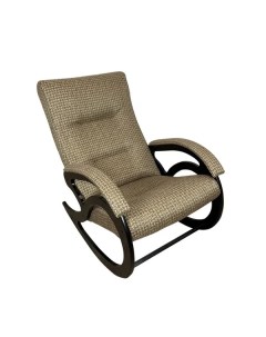 Кресло качалка Классика с обивкой из рогожки цвет коричневый Solarius