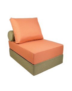 Кресло кровать ПРАЙМ рогожка двухцветный Оранжевый оливковый Freeform