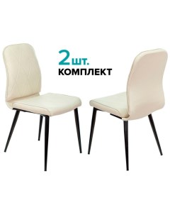 Комплект стульев 2 шт KF 3 OR 10_2 черный слоновая кость Бюрократ