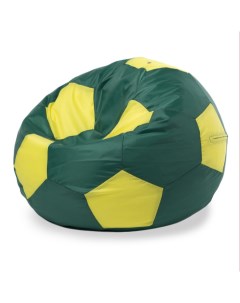 Кресло мешок Мяч XXL 105x105 оксфорд Зеленый и желтый Пуффбери