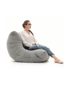 Бескаркасное кресло для отдыха дома Acoustic Sofa Keystone Grey серый Ambient lounge