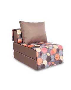 Кресло диван кровать ХАРВИ с накидкой рогожка коричневая Коричневый Браун Freeform