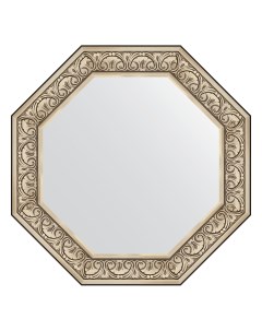 Зеркало в раме 80x80см BY 3849 барокко серебро Evoform