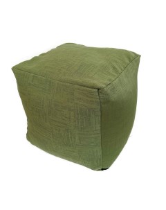 Кресло мешок Пуфик кубик Delson 72 Зеленый Рогожка Kreslo-puff