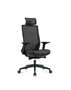 Кресло офисное Ruby black черный пластик черная сетка черная ткань Norden