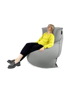 Кресло пластилин для дома SNUGG Moon Grey светло серый Ambient lounge