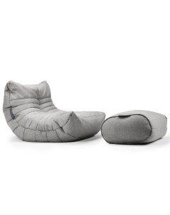 Дизайнерское кресло для отдыха с оттоманкой в стиле лофт Acoustic Lounge Luscious Grey Ambient lounge