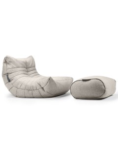 Дизайнерское кресло для отдыха с оттоманкой в гостиную Acoustic Lounge Keystone Grey Ambient lounge