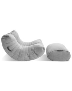Бескаркасное кресло с оттоманкой Acoustic Lounge Keystone Grey серый Ambient lounge