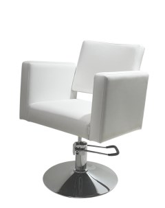 Парикмахерское кресло Кубик белый гидравлика диск Sunispa