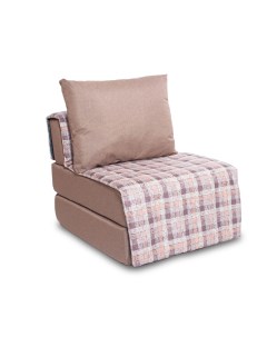 Кресло диван кровать ХАРВИ с накидкой рогожка коричневая Коричневый Квадро Freeform