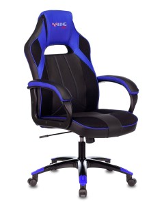 Кресло игровое VIKING 2 AERO BLUE черный синий искусст кожа ткань Zombie