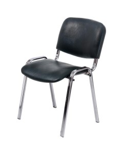 Стул офисный Изо черный искусственная кожа металл хромированный 1397324 Easy chair