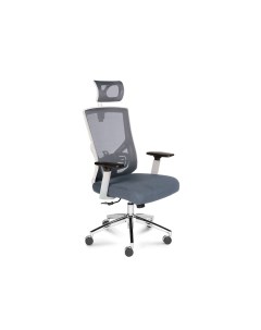 Кресло офисное Гарда SL белый пластик серая сетка серая сидушка Norden
