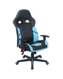 Кресло компьютерное Storm GM 006 экокожа черное голубое Brabix