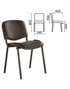 Офисный стул ISO черный каркас кожзам черный Nobrand