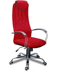 Компьютерное кресло Фокс хром Ткань сетка красная Экспресс офис