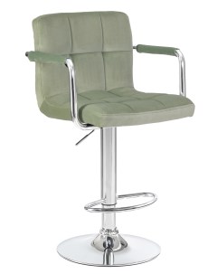 Барный стул KRUGER ARM D LM 5011 mint velours MJ9 87 хром зеленый Империя стульев