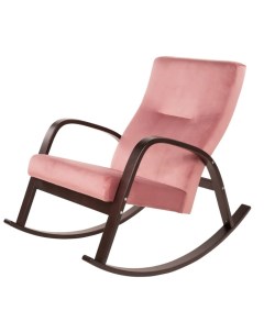 Кресло качалка Ирса ткань пудровый каркас венге структура Мебелик
