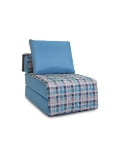 Кресло диван кровать ХАРВИ с накидкой рогожка синяя Синий Квадро Freeform