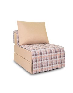 Кресло диван кровать ХАРВИ с накидкой рогожка песочная Песочный Квадро Бейдж Freeform