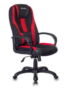 Кресло игровое VIKING 9 BL RED черный красный искусст кожа ткань Zombie