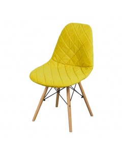 Чехол на стул Eames DSW из микровелюра 40x46 ромб желтый Chiedocover