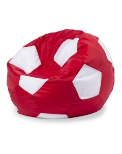 Кресло мешок Мяч XL 95x95 оксфорд Красный и белый Пуффбери