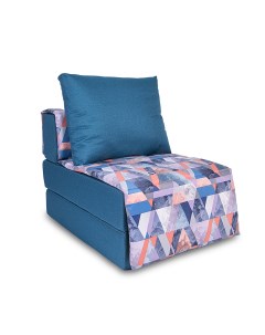 Кресло диван кровать ХАРВИ с накидкой рогожка синяя Синий Сноу Деним Freeform