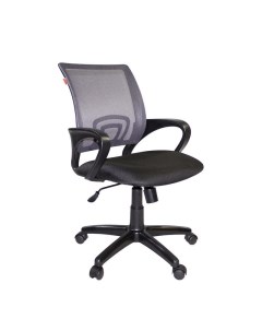 Кресло офисное 304 серое черное сетка ткань пластик 498865 Easy chair