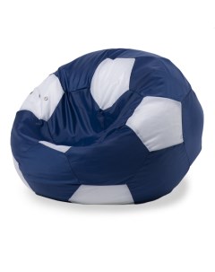 Кресло мешок Мяч XL 95x95 оксфорд Синий и белый Пуффбери