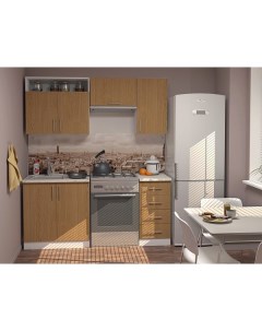 Кухонный гарнитур Лира 2 2 180 см бежевый белый Баронс