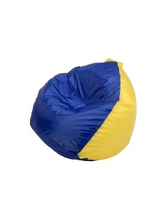 Кресло мешок КРОХА пенополистирол водоотталкивающая ткань Синий Жёлтый Wowpuff