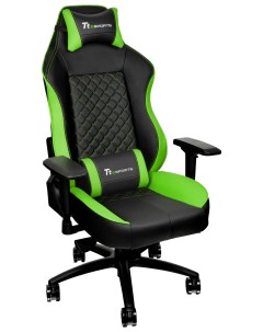 Кресло компьютерное игровое Tt eSPORTS GC GTC BGLFDL 01 Черный зеленый Thermaltake
