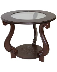 Журнальный столик Грация С 2170 59х59х49 см тёмно коричневый Мебелик