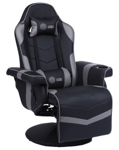 Кресло игровое CS CHR GS200BLG черный серый эко кожа ножка металл черная Cactus