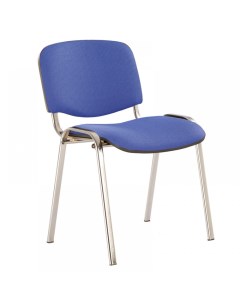 Офисный стул Изо каркас хром синяя с черным C 14 Nowy styl